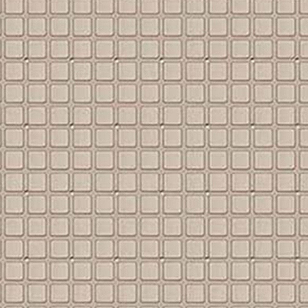 40" Beige Geometric Tiles Non Slip Bathtub Mat