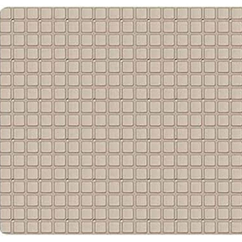 40" Beige Geometric Tiles Non Slip Bathtub Mat