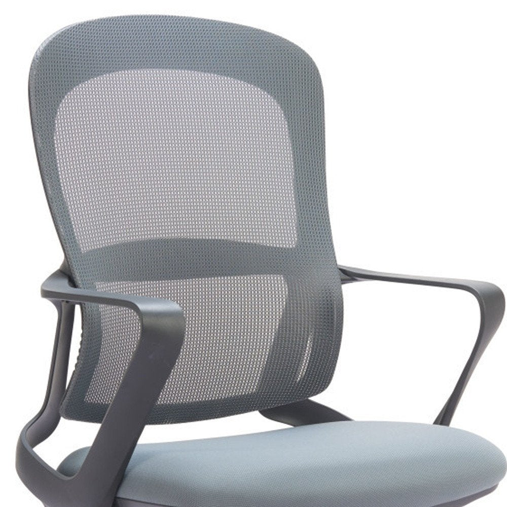 Gray and Black Adjustable Height Swivel Rolling Office Chair
