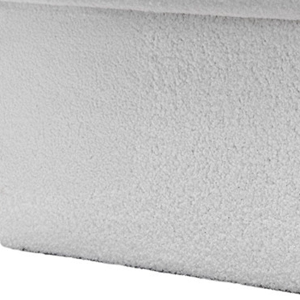 30" Black Boucle Storage Ottoman