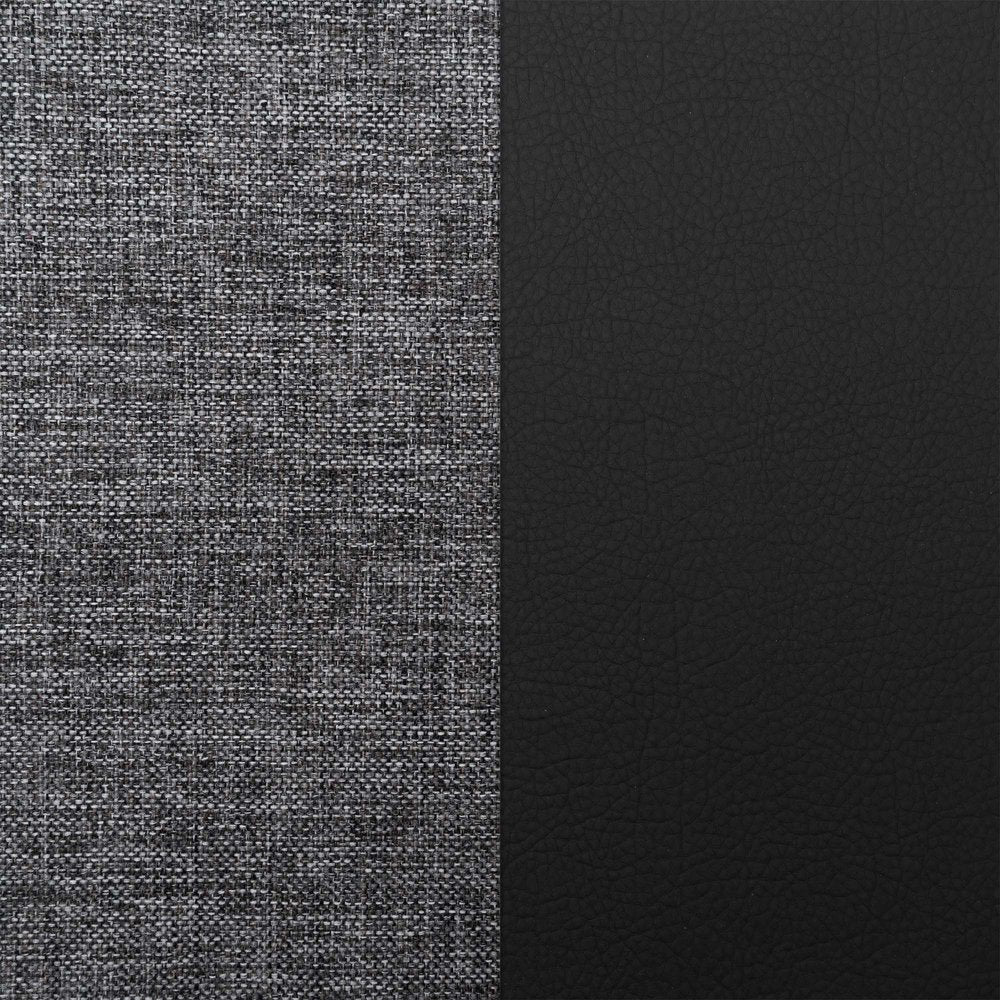 90" Gray Chenille And Faux Leather Convertible Futon Sleeper Sofa And Toss Pillows With Storage