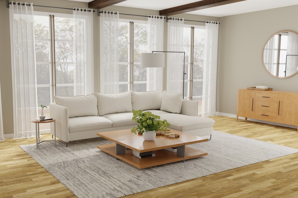 9' X 13' Ivory And Gray Abstract Hand Knotted Distressed Area Rug