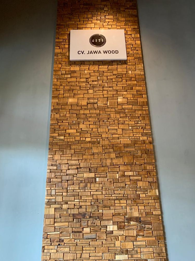 Brown 3D Embossed Teak Reclaimed Wood Decorative Wall Panel