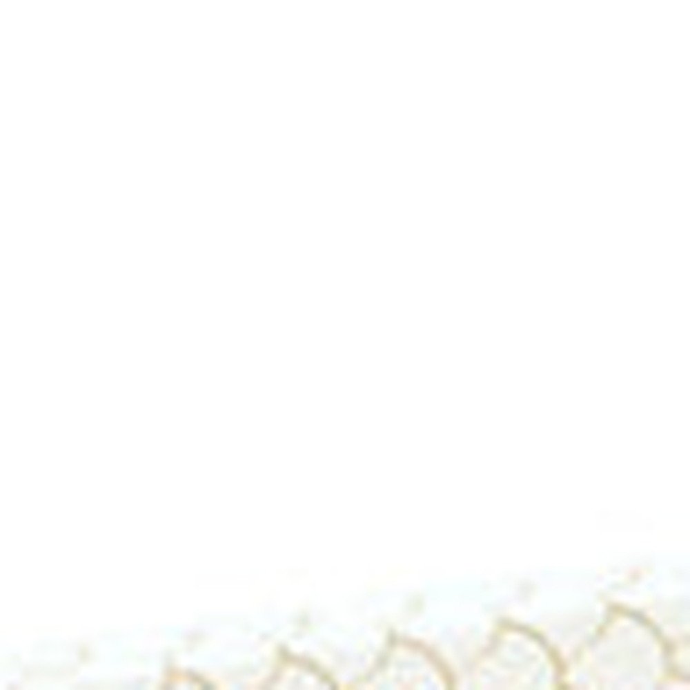 16" Ivory And Gold Geometric Print Handmade Serving Tray With Handles