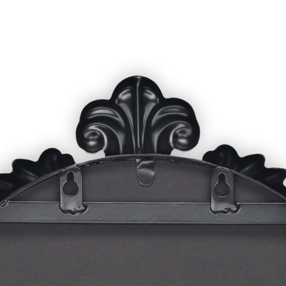 65" Black Metal Arch Full Length Hanging Mirror