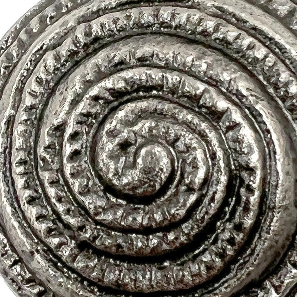 Set of Six Silver Seashell Cast Aluminum Drawer Pull Knobs