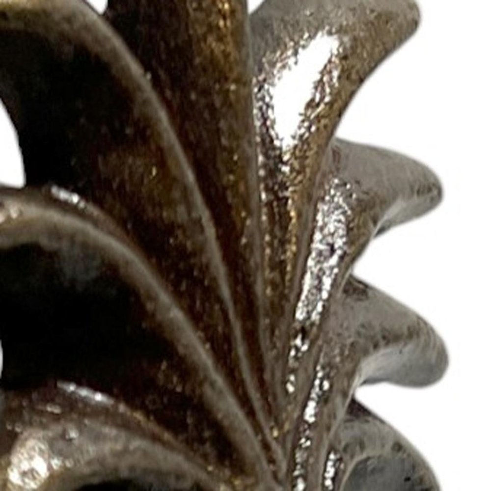 Set of Six Antiqued Bronze Metal Pineapple Drawer Pull Knobs