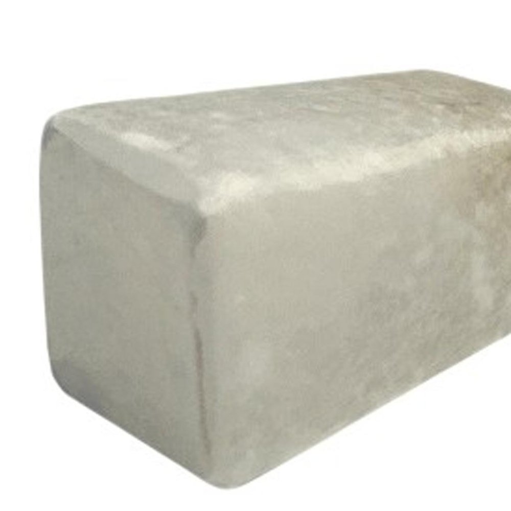 Set of Six White Stone Square Cylindrical Drawer Pull Knobs