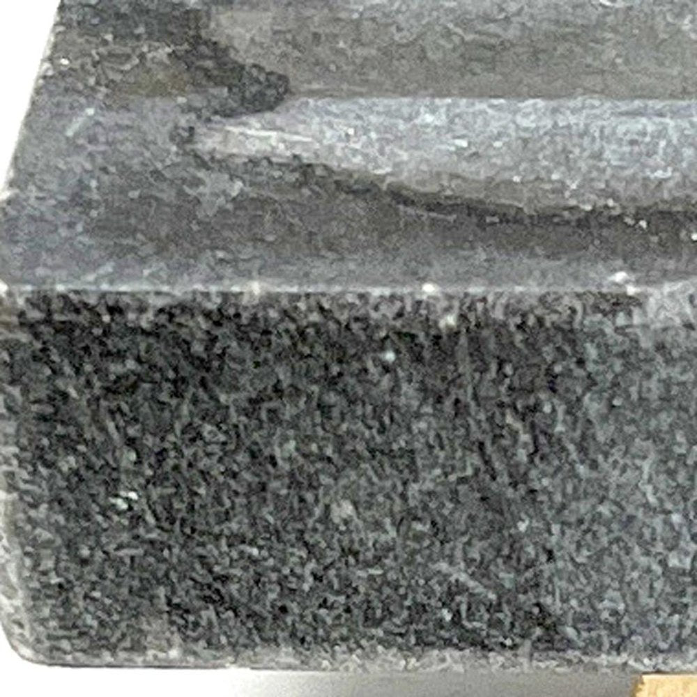 Set of Six Gray Stone Rectangular Drawer Pull Knobs