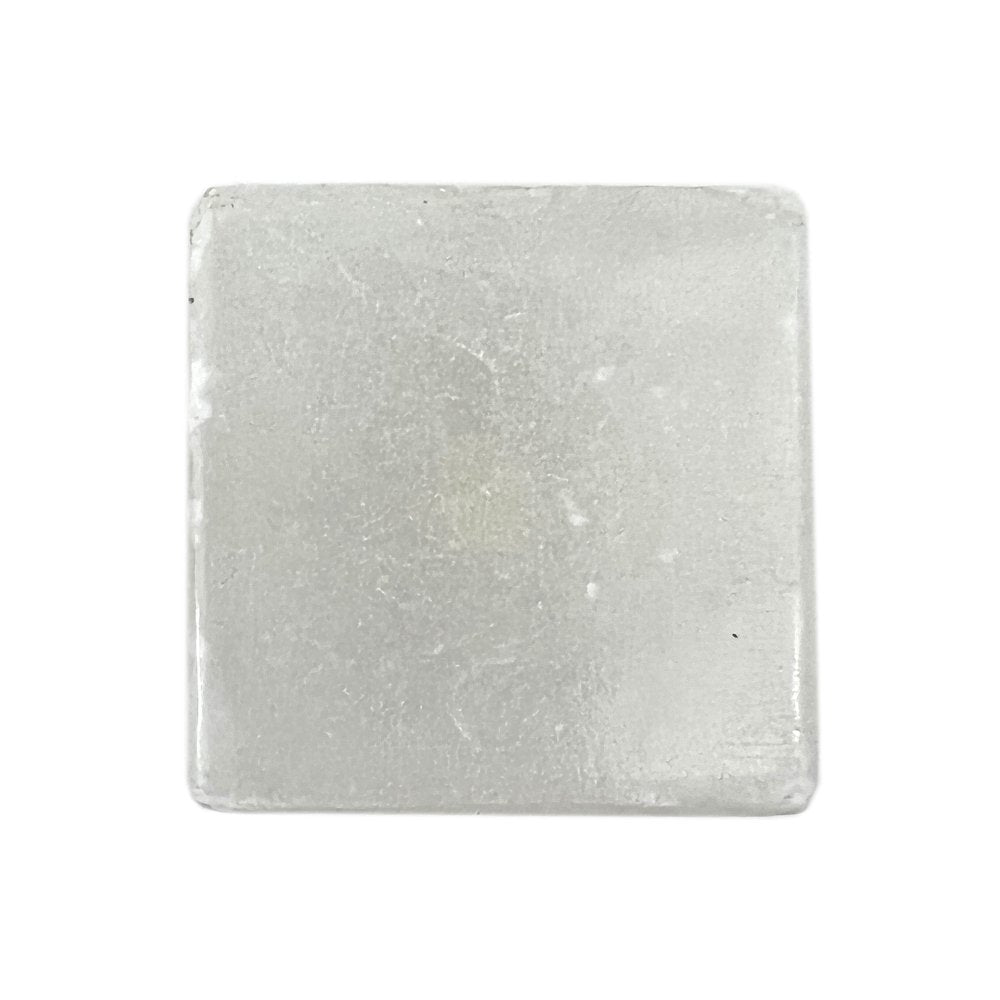 Set of Six White Stone Square Drawer Pull Knobs