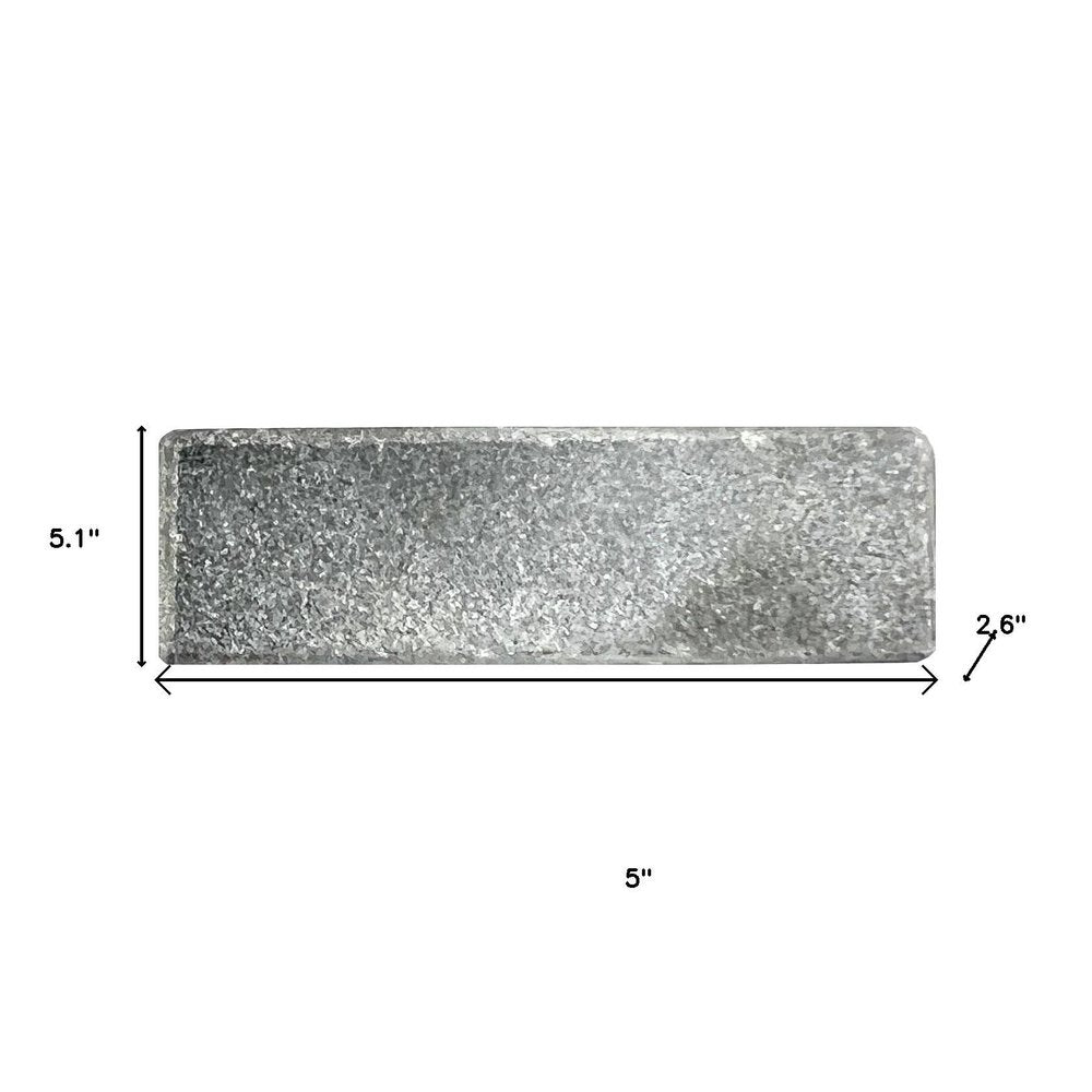Set of Six Gray Stone Drawer Pull Knobs