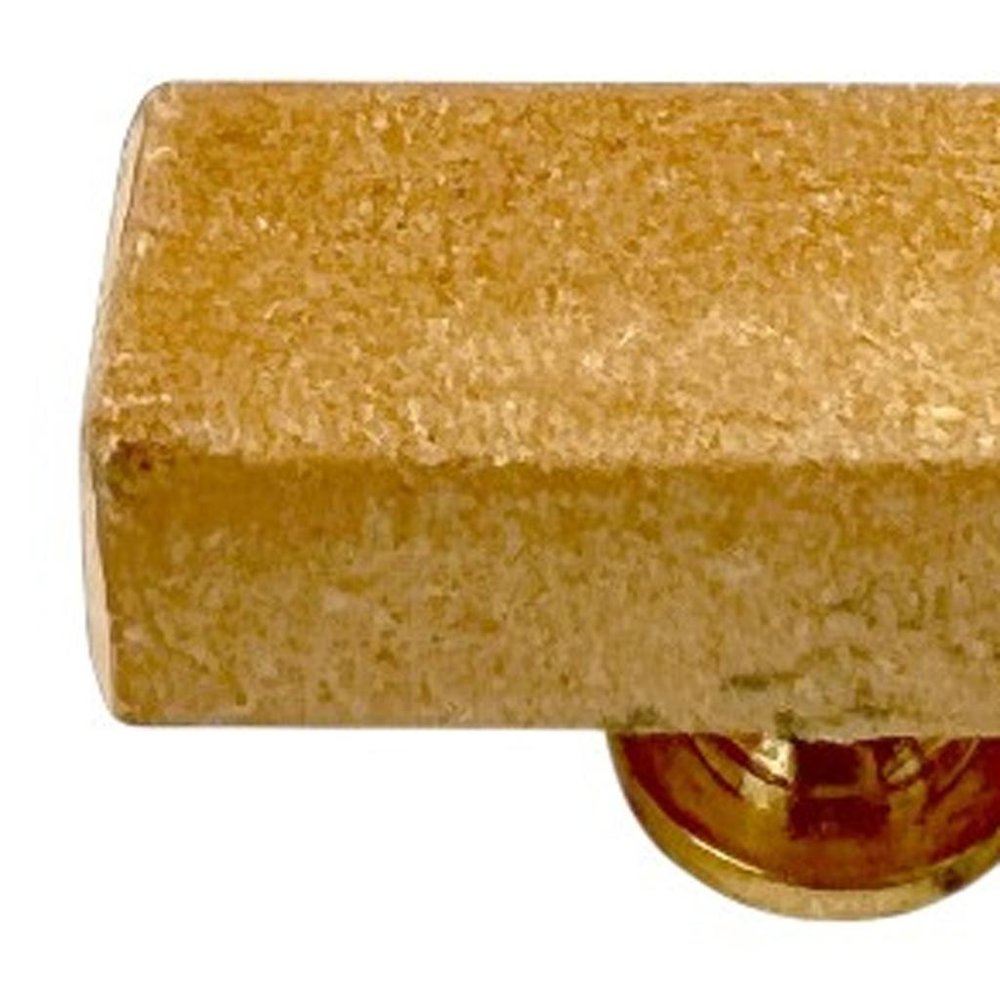 Set of Six Brown Stone Drawer Pull Knobs