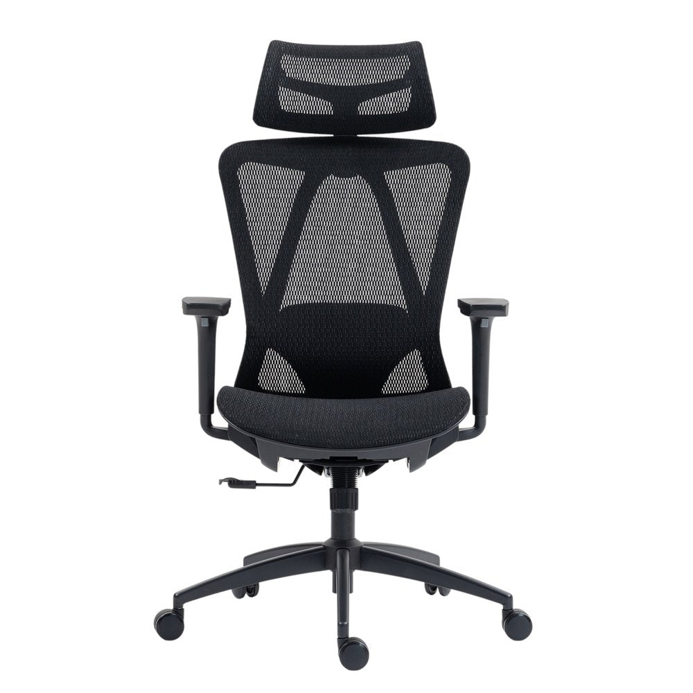 Black Adjustable Height Swivel Rolling Office Chair