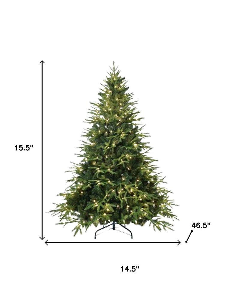 7.5' Pre Lit Full Pine Christmas Tree With Decorations