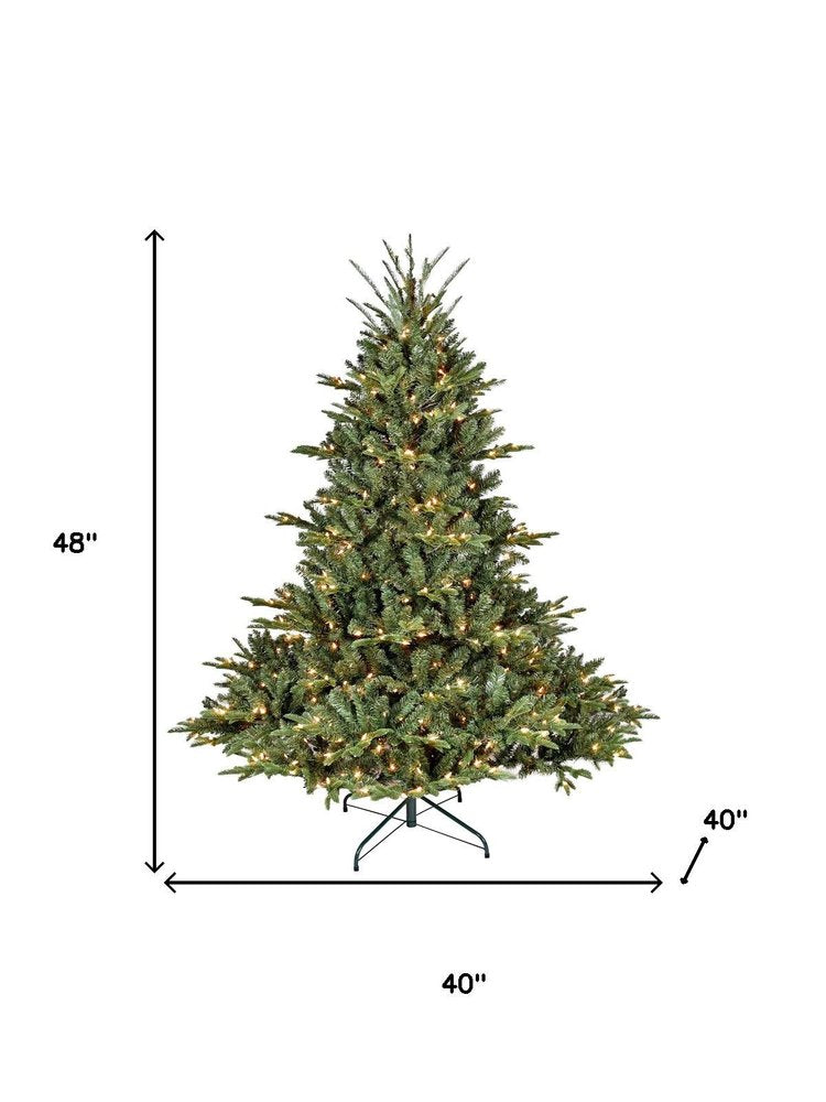 9' Pre Lit Full Pine Christmas Tree