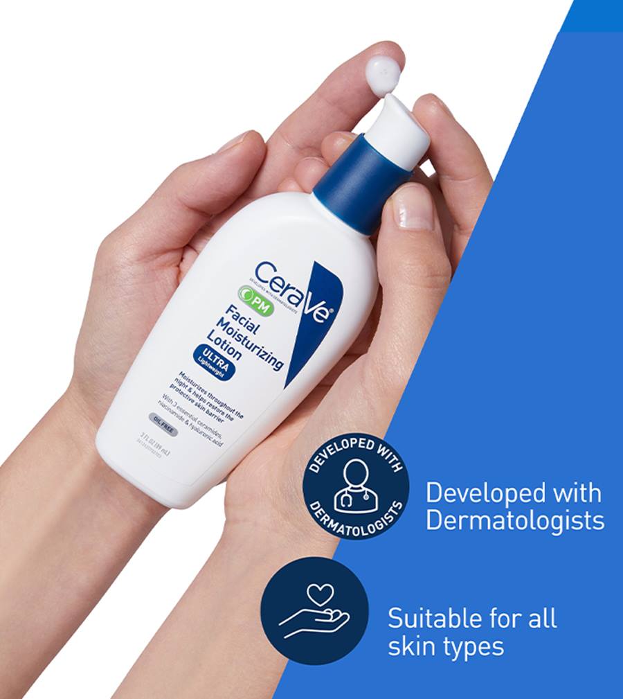 CeraVe am pm moisturizing lotion set with SPF 30 hyaluronic acid niacinamide 3 oz