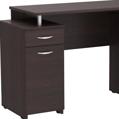 Escritorio para computadora color espresso de 43" con cuatro cajones