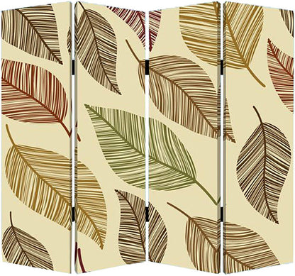 84 X 84 Multi Color Wood Canvas Perpetual Leaf  Screen