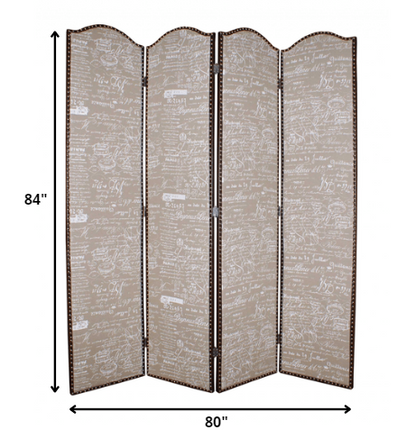 80 X 84 Tan Wood Galore  Screen