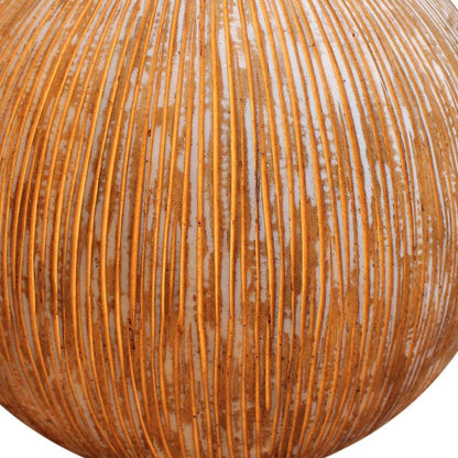 Lámpara de exterior con acabado acanalado de arenisca de 1 x 16 x 14 - Bola