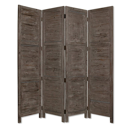 76" X 84" Black Wood Screen