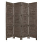 76" X 84" Black Wood Screen