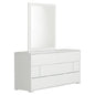 41" White Mounted Dresser Mirror