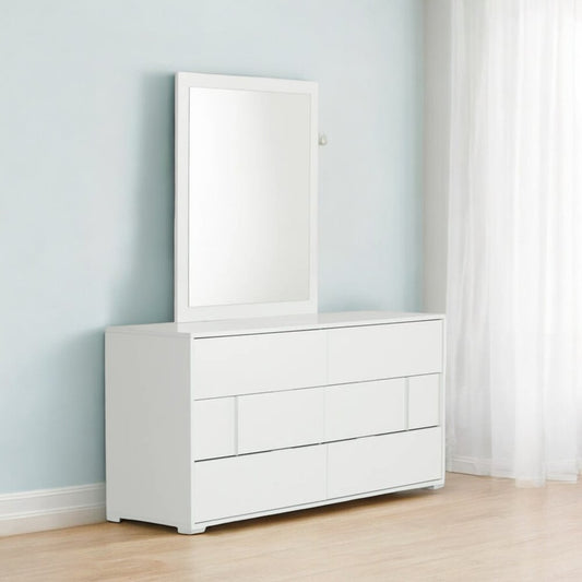 41" White Mounted Dresser Mirror
