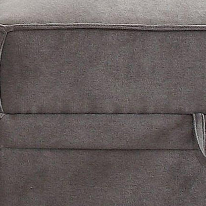 30" Gray Velvet Storage