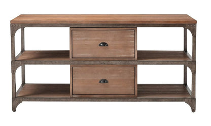 60" Enclosed and Open Storage TV Stand