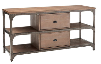 60" Enclosed and Open Storage TV Stand