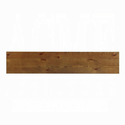 72" Oak Solid and Manufactured Wood Floor Shelf Console Table With Shelves