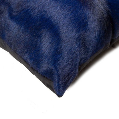 Set of Two 12" X 20" Gray Cowhide Throw Pillow