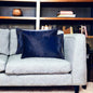 Set of Two 12" X 20" Gray Cowhide Throw Pillow