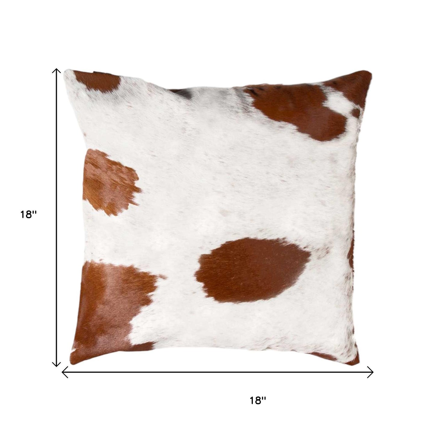 Set of Two Silver and Gray Cowhide Throw Pillow