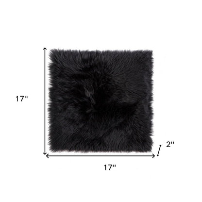 17" X 17" Gray Genuine Sheepskin Chair Pad