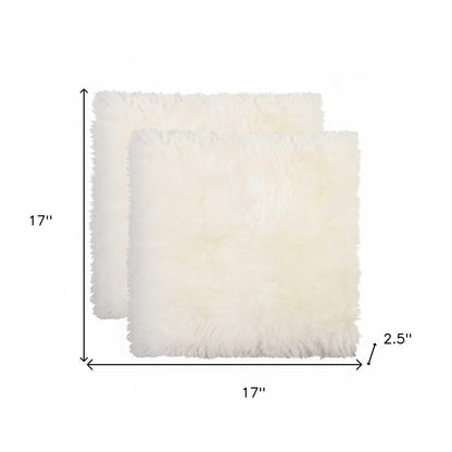 17" X 17" Off White Synthetic Solid Color Pad