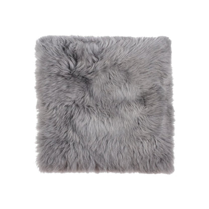 17" X 17" Gray Genuine Sheepskin Chair Pad