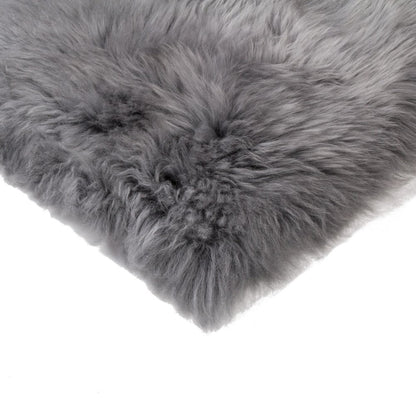 17" X 17" Gray Genuine Sheepskin Chair Pad