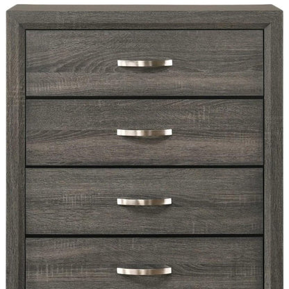 Cómoda doble gris de seis cajones de 58"