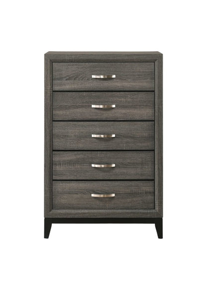 Cómoda doble gris de seis cajones de 58"