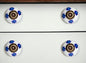 Set of Twelve Blue White And Turquoise Floral Ceramic Drawer Pull Knobs