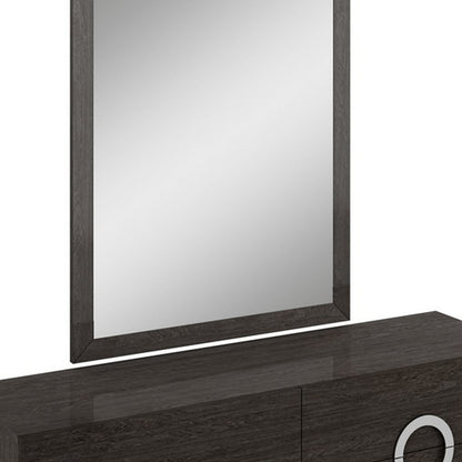 Cómoda gris refinada de 31" de alto brillo