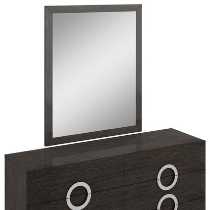Cómoda gris refinada de 31" de alto brillo