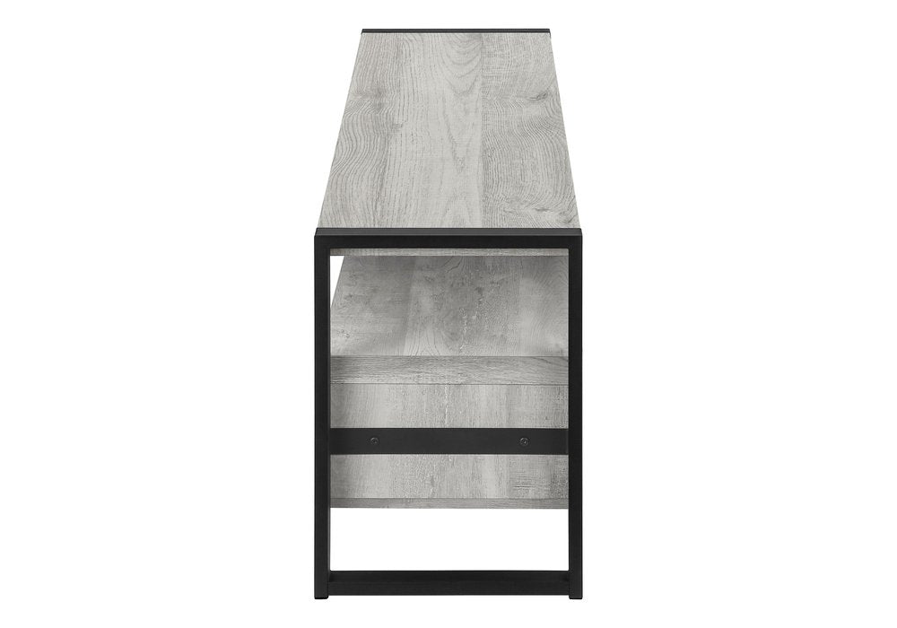 59" Brown and Black Cabinet Enclosed Storage TV Stand