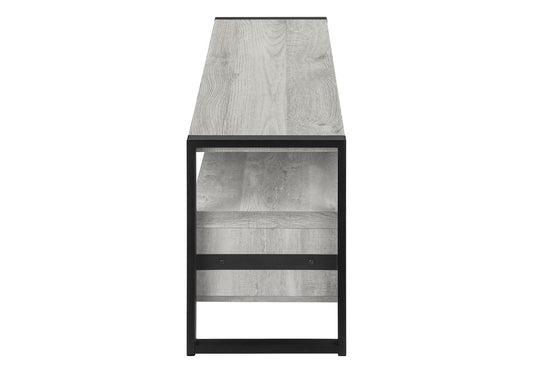 59" Brown and Black Cabinet Enclosed Storage TV Stand