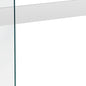 44" Gray And Clear Solid Console Table