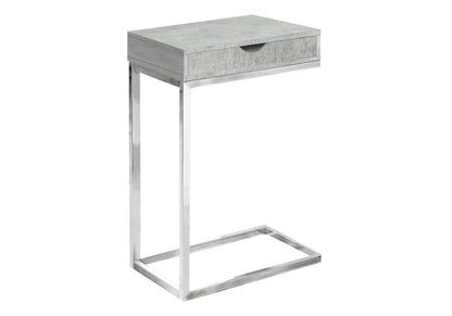 10.25" X 15.75" X 24.5" Cappuccino Finish And Gold Laminated Drawer Accent Table