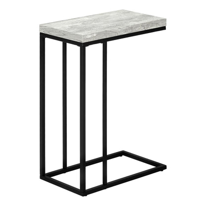 18.25" X 10.25" X 25.25" Cappuccino Particle Board Metal  Accent Table