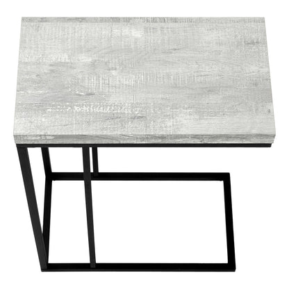 18.25" X 10.25" X 25.25" Cappuccino Particle Board Metal  Accent Table